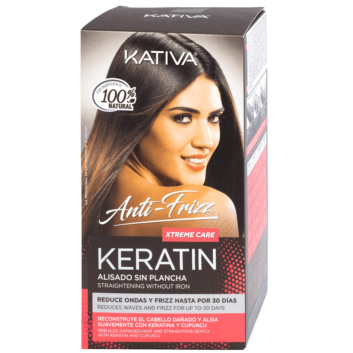 KATIVA KERATIN ANTI-FRIZZ stiratura brasiliana senza piastra xtrem care 30 giorni 3 unità