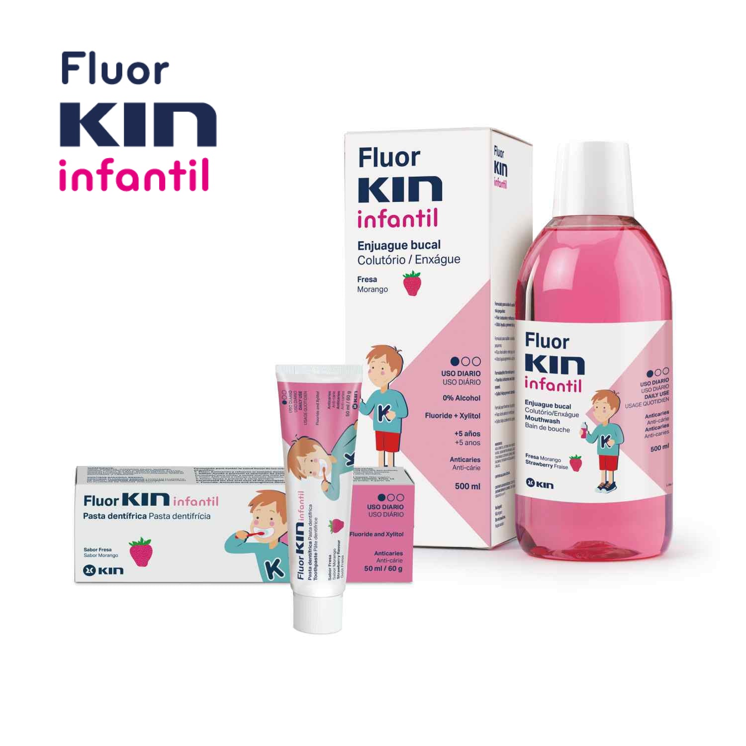 FLUORKIN INFANTIL dentifricio #fragola 75+25 ml 100 ml