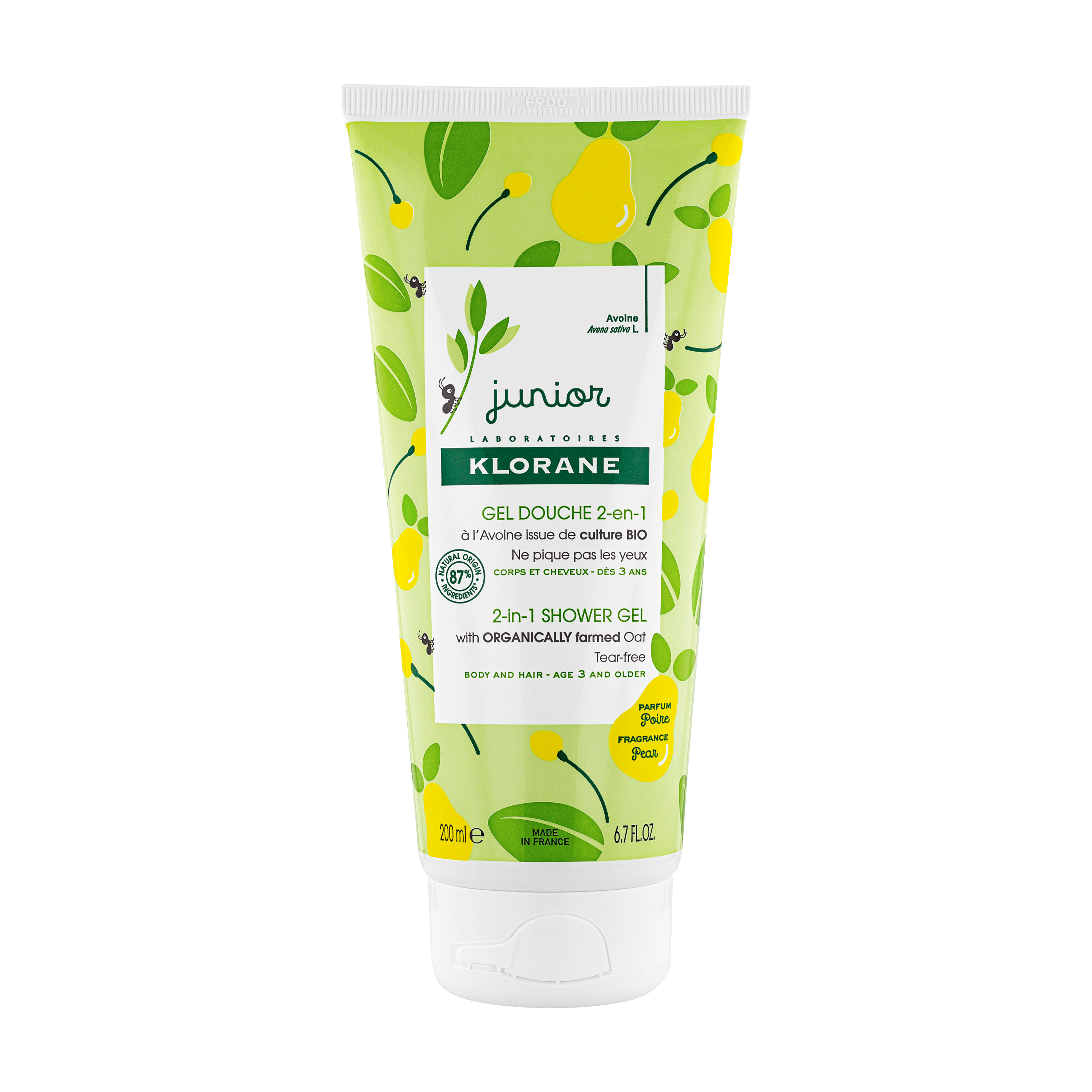 KLORANE JUNIOR bagno-doccia capelli e corpo #pera 200 ml