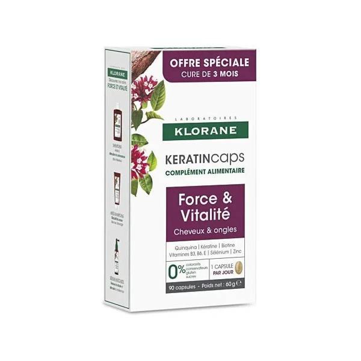 KLORANE ALLA CHERATINA integratore alimentare capelli e unghie 30 u