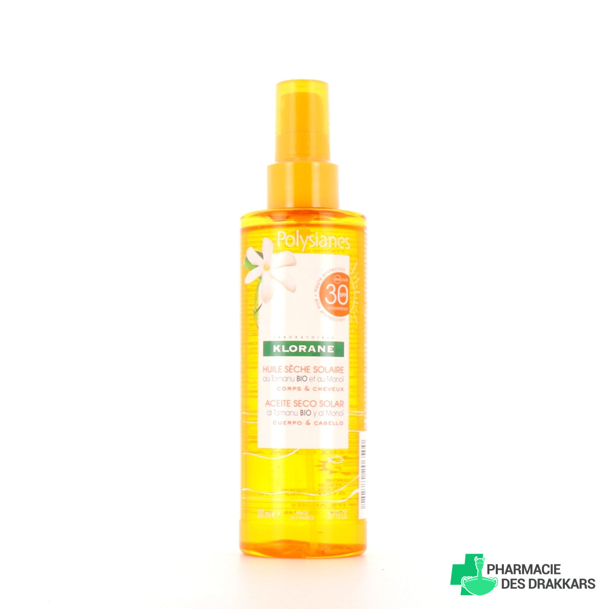 KLORANE POLYSIA NES MONOÏ E TAMANU BIO olio secco solare SPF30 200 ml