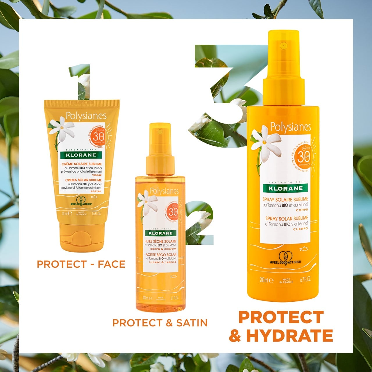KLORANE POLYSIA MONOÏ E TAMANU BIO spray solare corpo SPF30 200 ml
