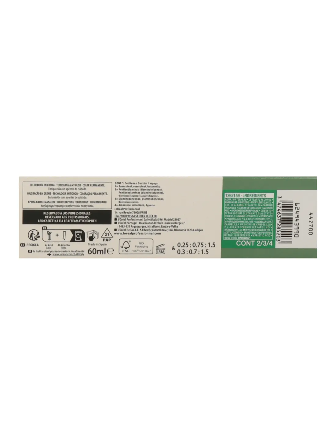 L'ORÉAL PROFESSIONNEL PARIS MAJIREL ionène g crema colore #Verde 60 ml