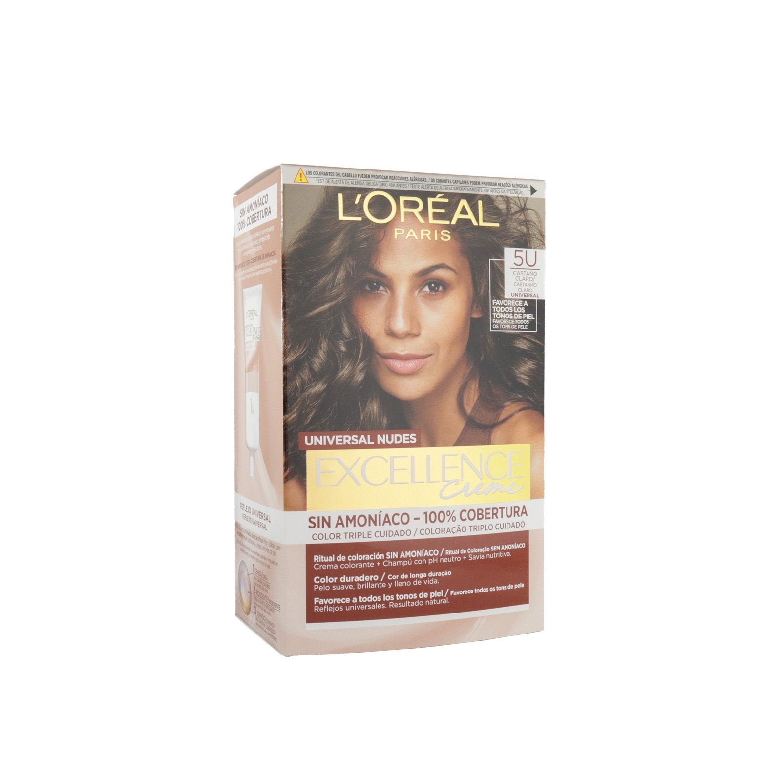 L'ORÉAL PARIS EXCELLENCE NUDES tinta #5u-castano chiaro 5 u