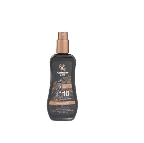 Crème solaire en spray gel AUSTRALIAN GOLD FPS10 avec activateur de bronzage instantané 237 ml