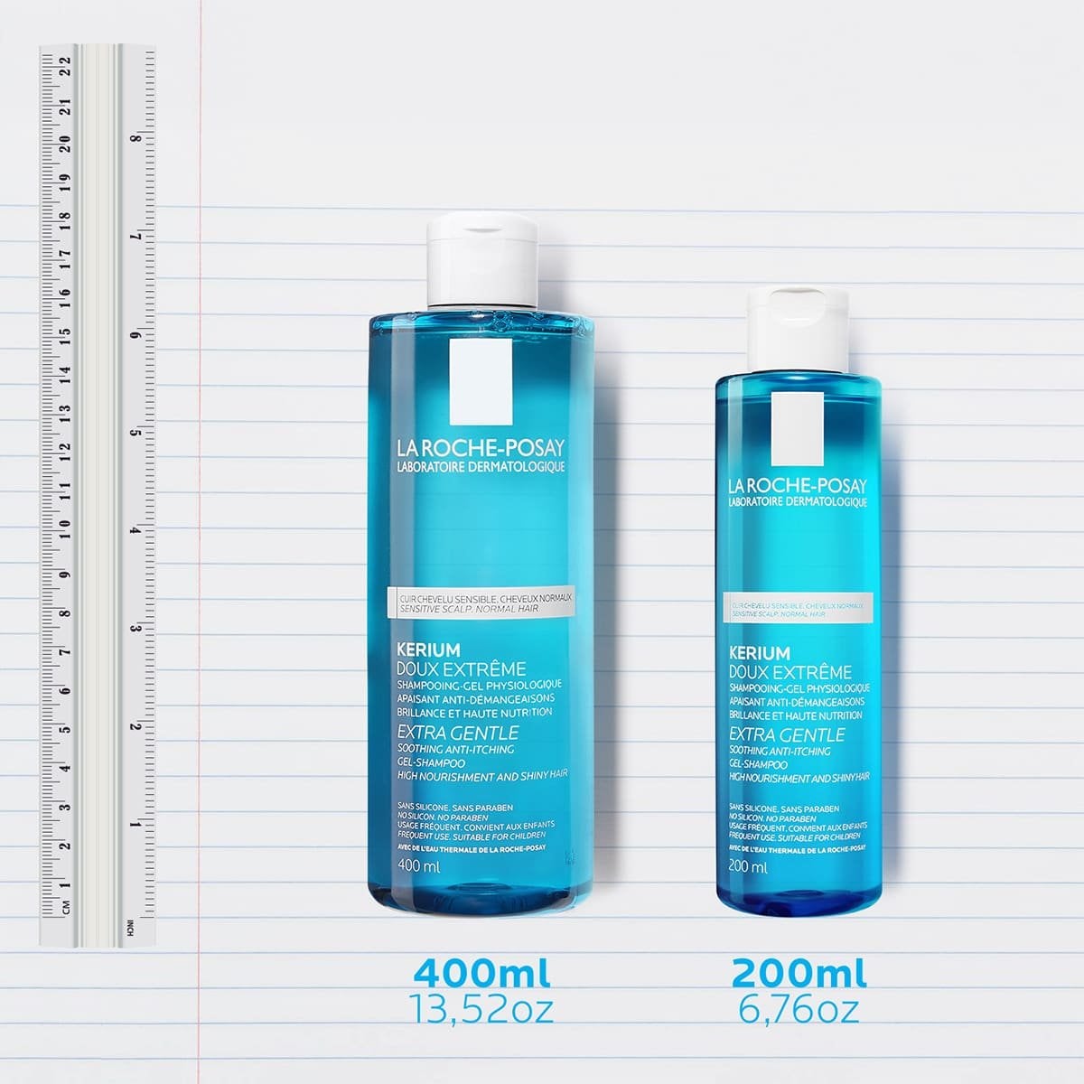 LA ROCHE POSAY KERIUM DOUX shampoo fisiologico in gel, per cuoio capelluto sensibile 400 ml