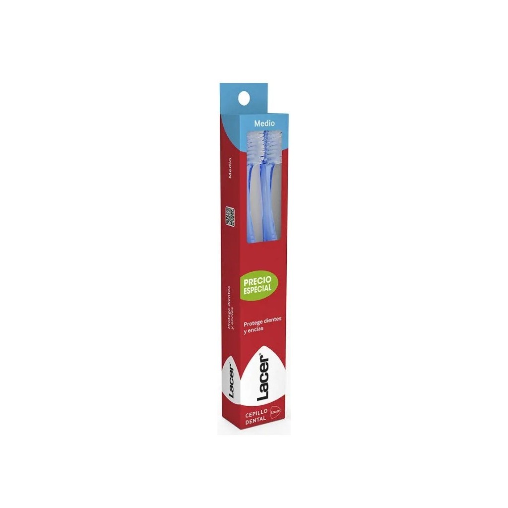 LACER Brosse à dents médium lot de 2 unités