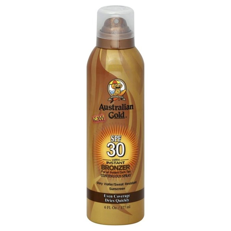 AUSTRALIAN GOLD SPRAY AUTOABBRONZANTE ISTANTANEO RESISTENTE ALL'ACQUA SPF30 177 ml