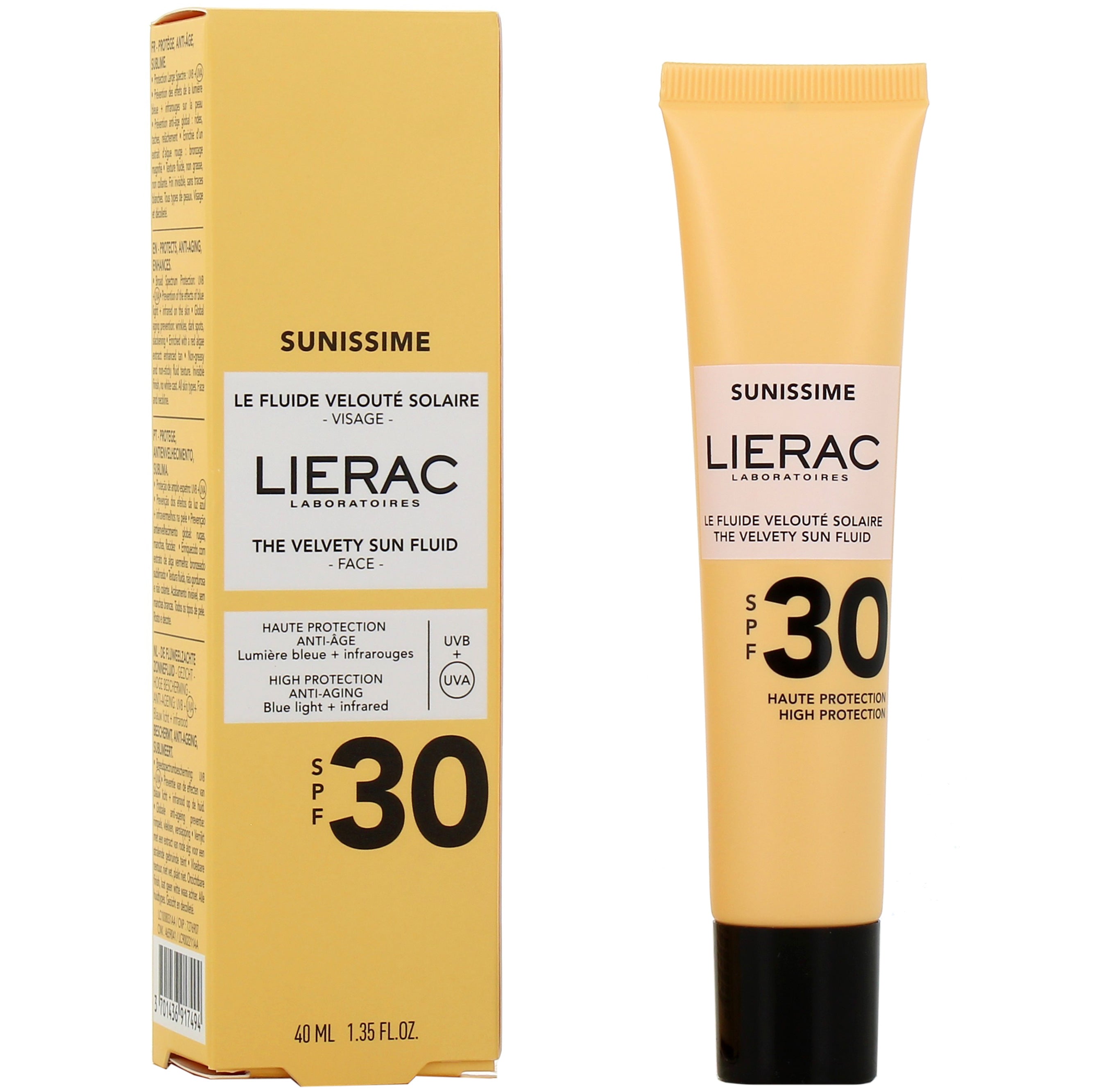 LIERAC SUNISSIME Fluido Solare Vellutato SPF30 40 ml