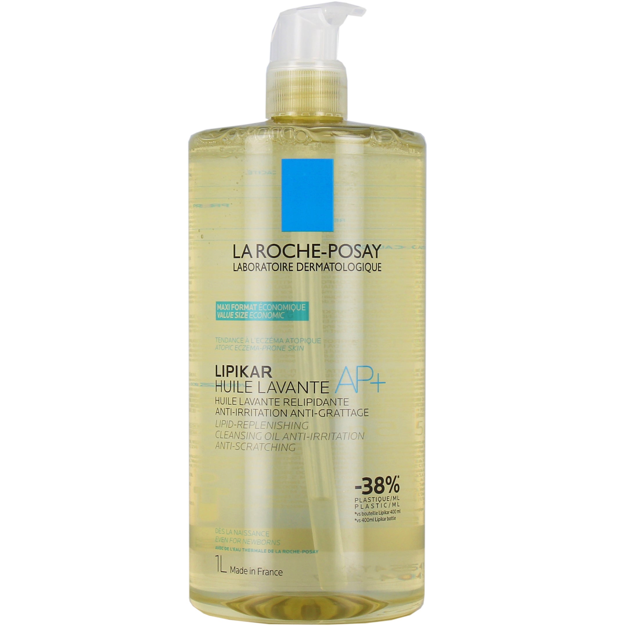 LA ROCHE POSAY LIPIKAR AP+ Olio Lavante Anti-irritazione Detergente Corpo per Pelle Atopica 1000 ml