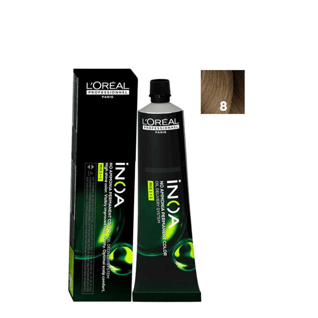 L'ORÉAL PROFESSIONNEL PARIS INOA colorazione permanente senza ammoniaca #8 60 gr