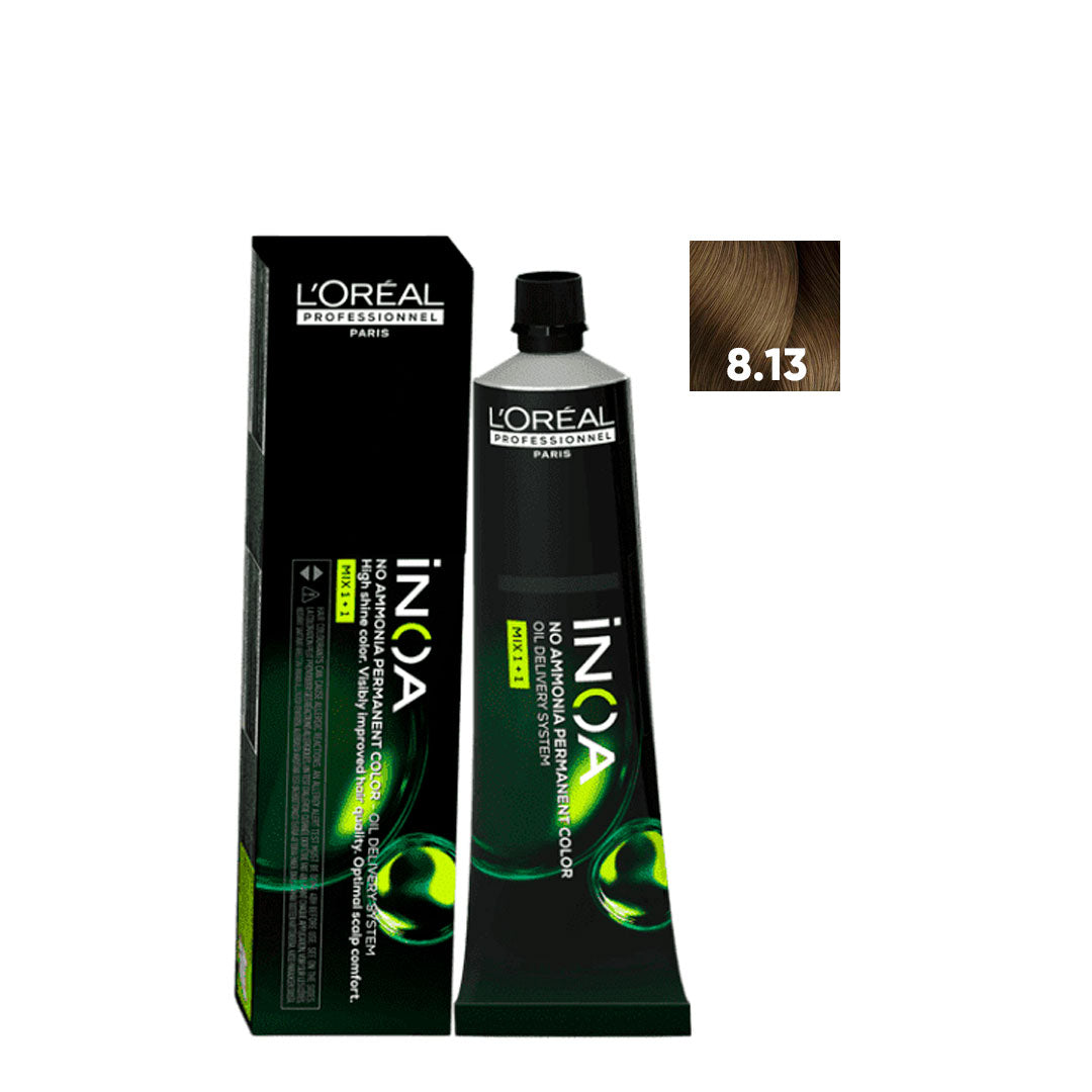 L'ORÉAL PROFESSIONNEL PARIS INOA coloration permanente sans ammoniaque #8.13 60 gr