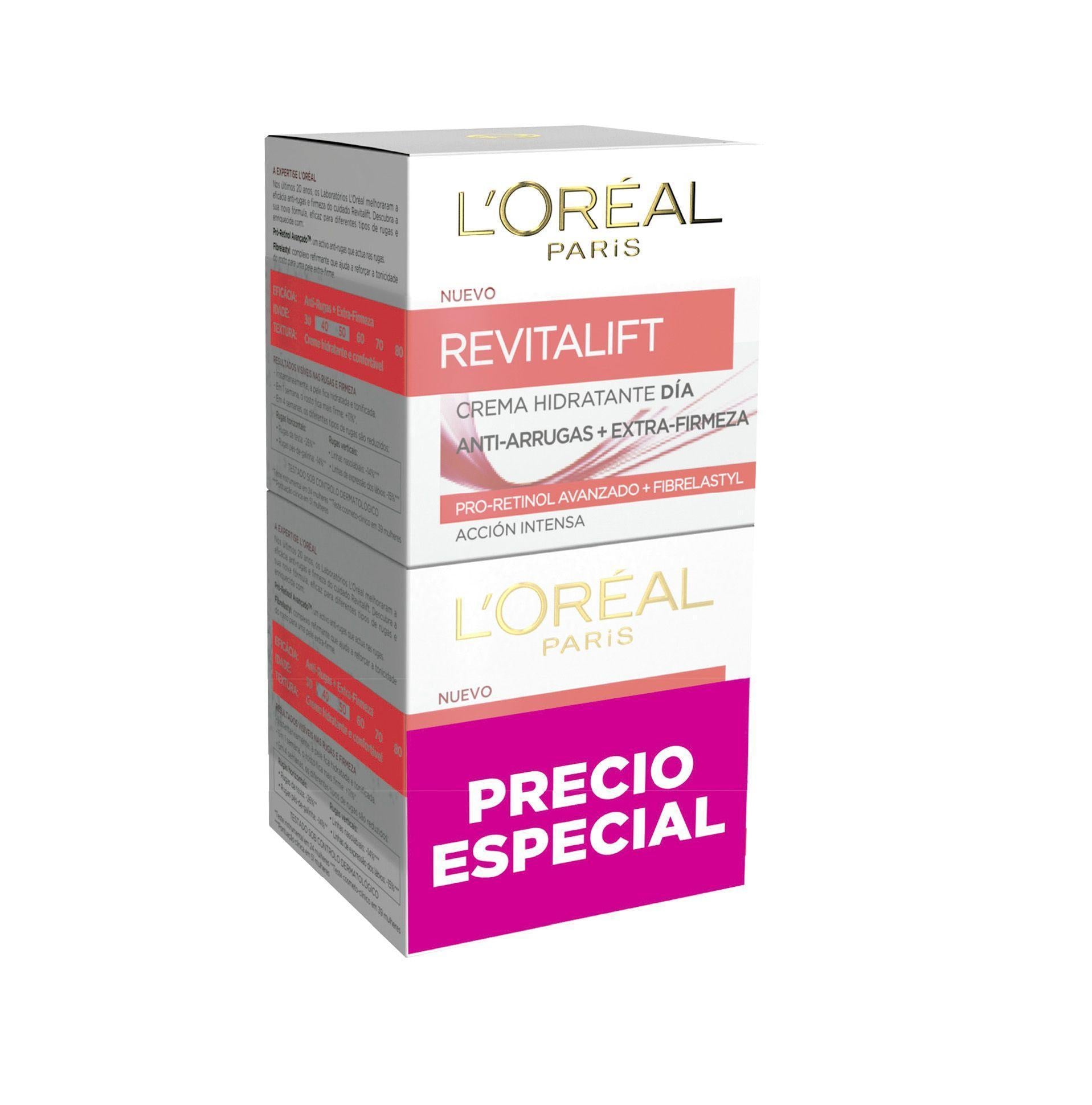L'ORÉAL PARIS REVITALIFT CREMA GIORNO IDRATANTE CONFEZIONE DA 2