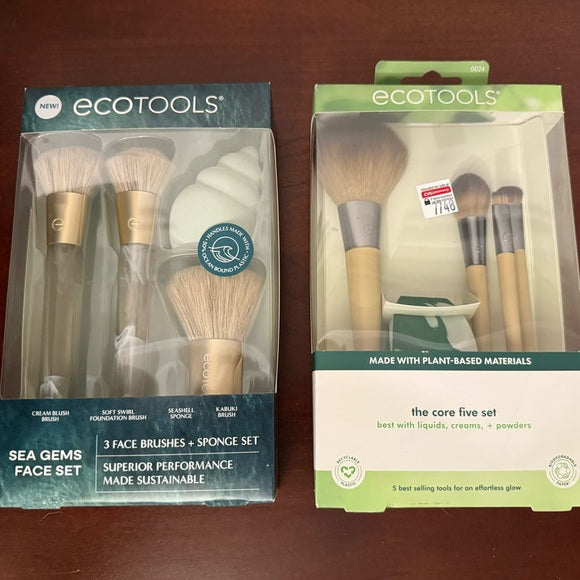 ECOTOOLS SEA GEMS MAKEUP BRUSHES + SPONGE SET (4 pcs)
