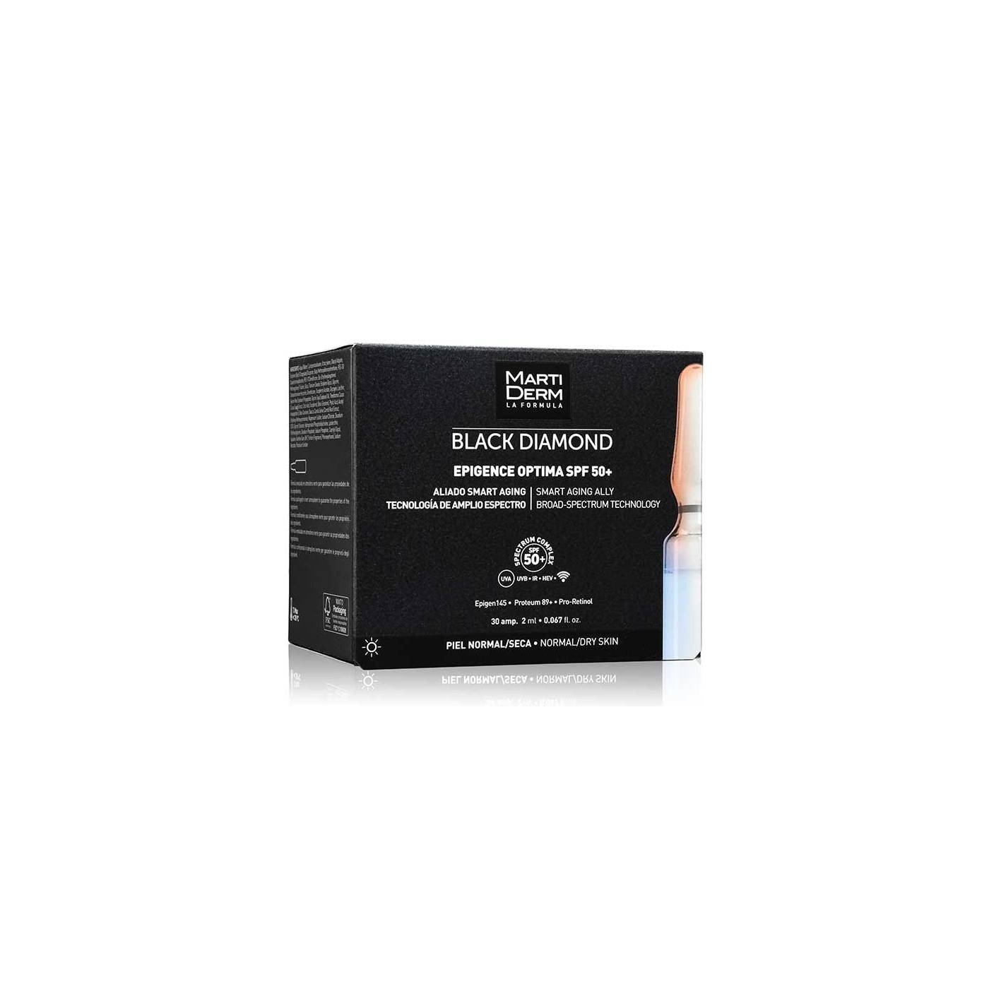MARTIDERM BLACK DIAMOND EPIGENCE OPTIMA ampoules for normal-dry skin SPF50+ 30 x 2 ml