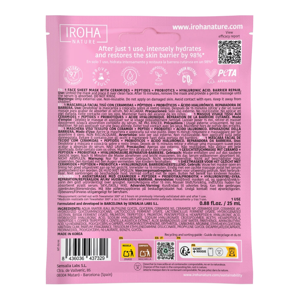Maschera viso IROHA REPAIR BARRIER 1 unità
