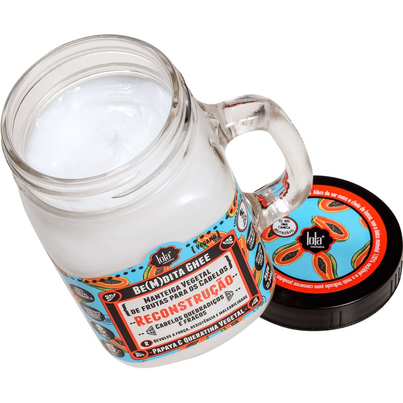 LOLA COSMETICS BE(M)DITA GHEE maschera ricostruttiva papaya e cheratina vegetale 350 gr