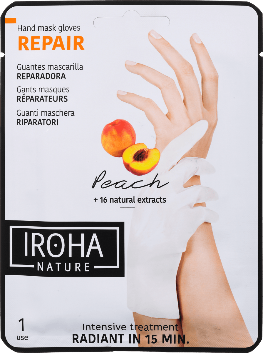 IROHA PEACH hand & nail mask gloves repair 2 u