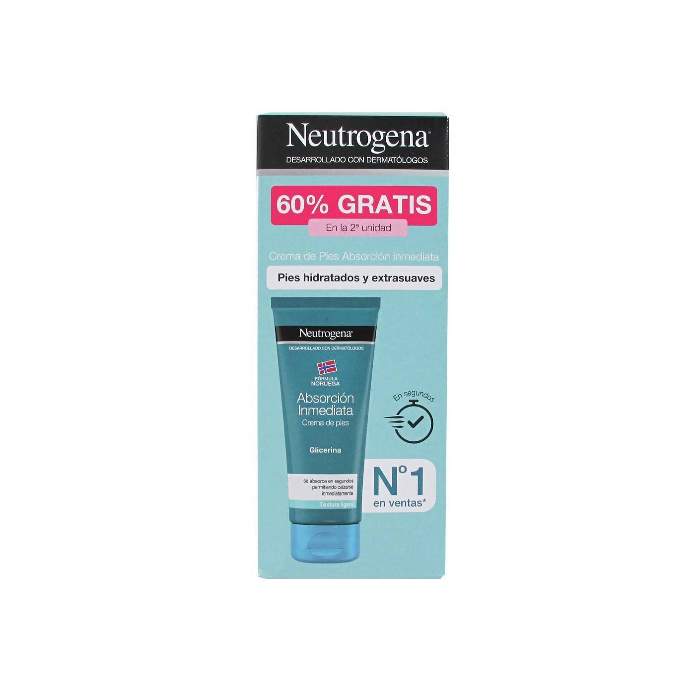 NEUTROGENA IMMEDIATE ABSORPTION FOOT CREAM batch 2 x 100 ml