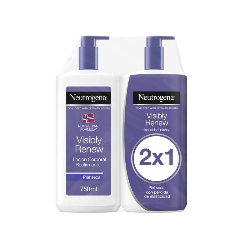 Lotion intense élasticité NEUTROGENA VISIBLY FIRMING lot de 2 x 750 ml