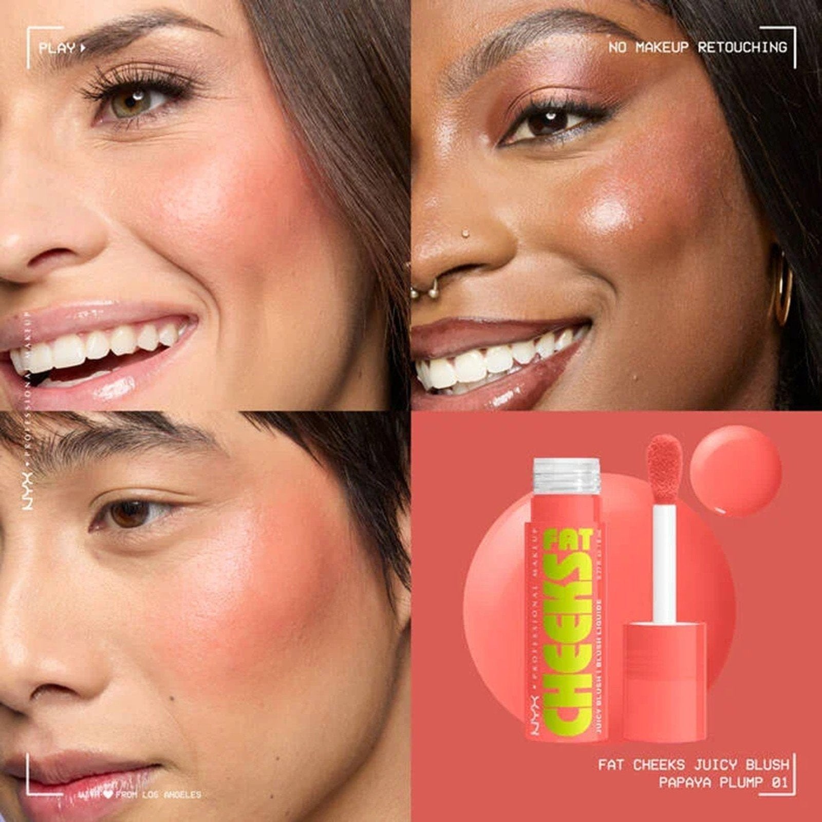 NYX PROFESSIONAL MAKE UP FAT CHEEKS Blush Liquido Idratante #03-Guava Gush 8 ml