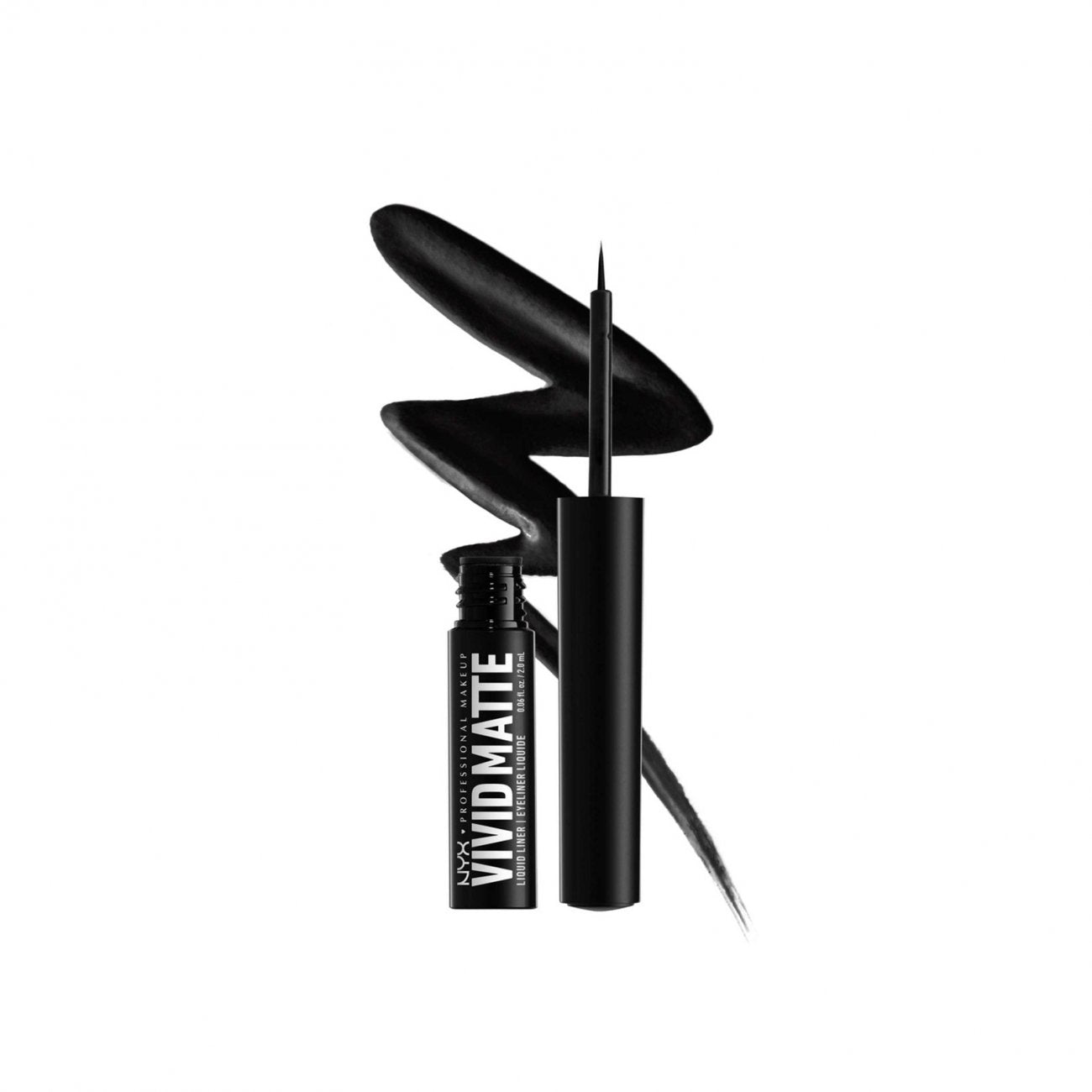 NYX PROFESSIONAL MAKE UP VIVID MATTE eyeliner liquido #black 2 ml