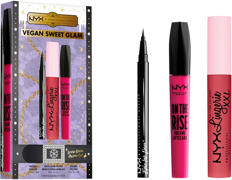 NYX PROFESSIONAL MAKE UP VEGAN SWEET GLAM ÉDITION LIMITÉE coffret 3 pcs