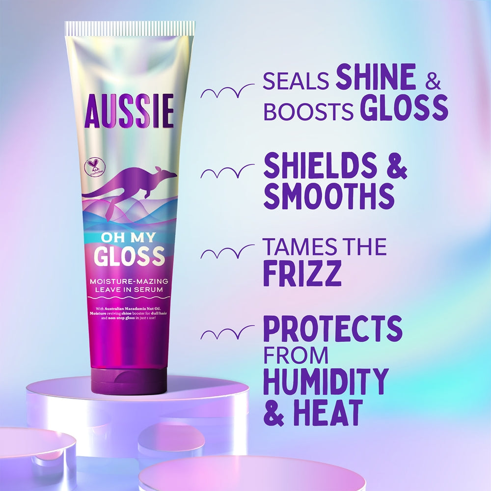 AUSSIE OH MY GLOSS moisture-mazing leave in serum 160 ml