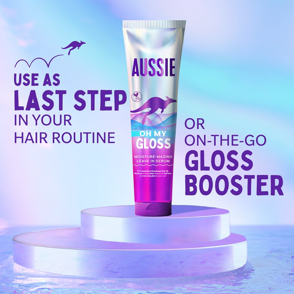 AUSSIE OH MY GLOSS moisture-mazing leave in serum 160 ml
