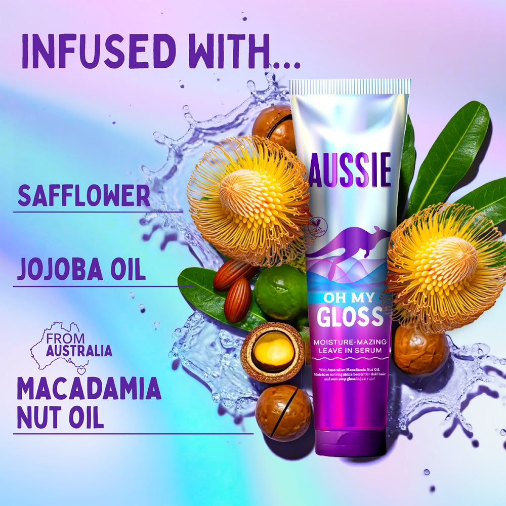 AUSSIE OH MY GLOSS moisture-mazing leave in serum 160 ml