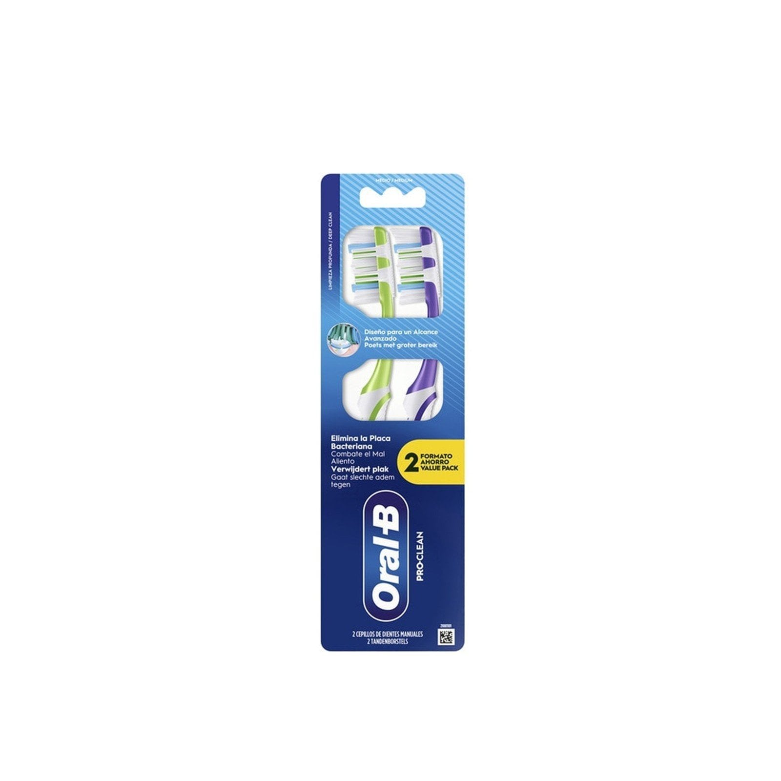 Spazzolino ORAL-B PROCLEAN SCIOGLI PLACCA 40 #medio 2 unità