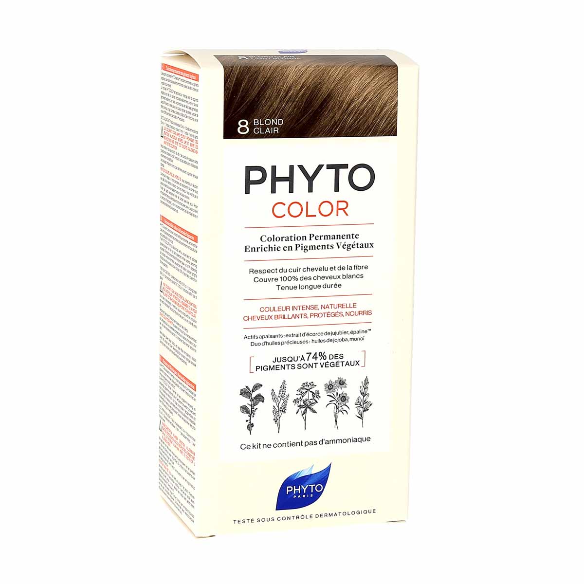 PHYTOCOLOR #8-rubio claro 4 u