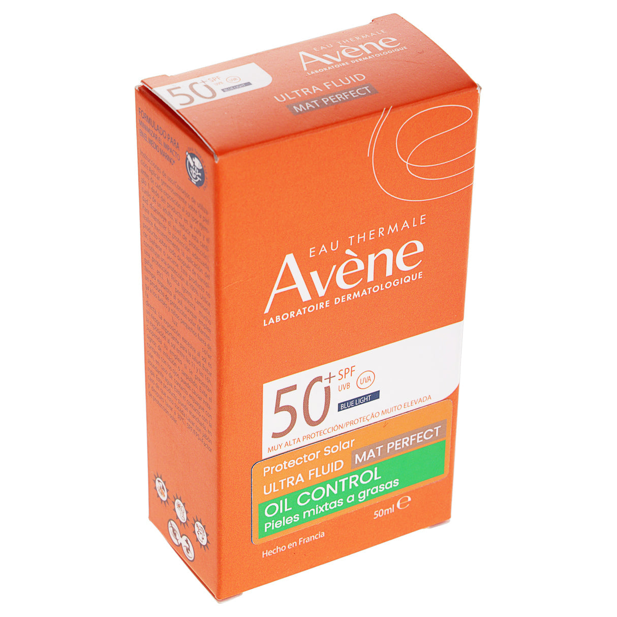 AVÈNE SOLAIRE ULTRA FLUID MAT PERFECT écran solaire visage universel SPF 50 50 ml