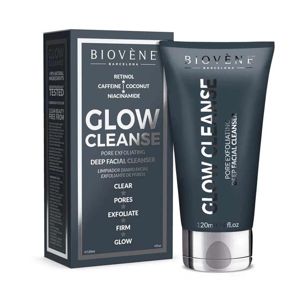 BIOVÈNE GLOW CLEANSE detergente viso esfoliante profondo per i pori 120 ml
