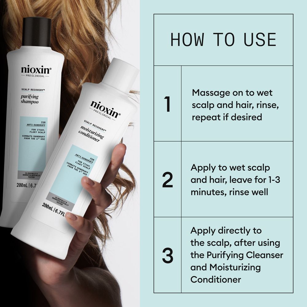 NIOXIN SCALP RECOVERY - Kit Antiforfora - Cuoio capelluto squamoso e pruriginoso 3 pz