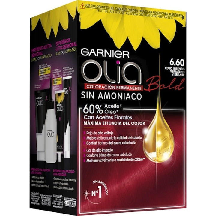 GARNIER OLIA colorazione permanente senza ammoniaca #6.60-rosso intenso 1 pz