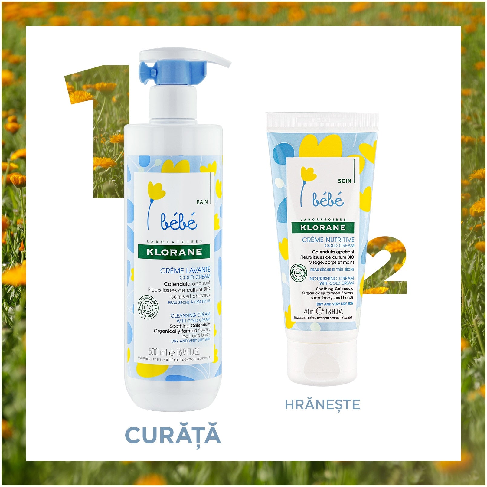 KLORANE BÉBÉ crema detergente viso e corpo 500 ml