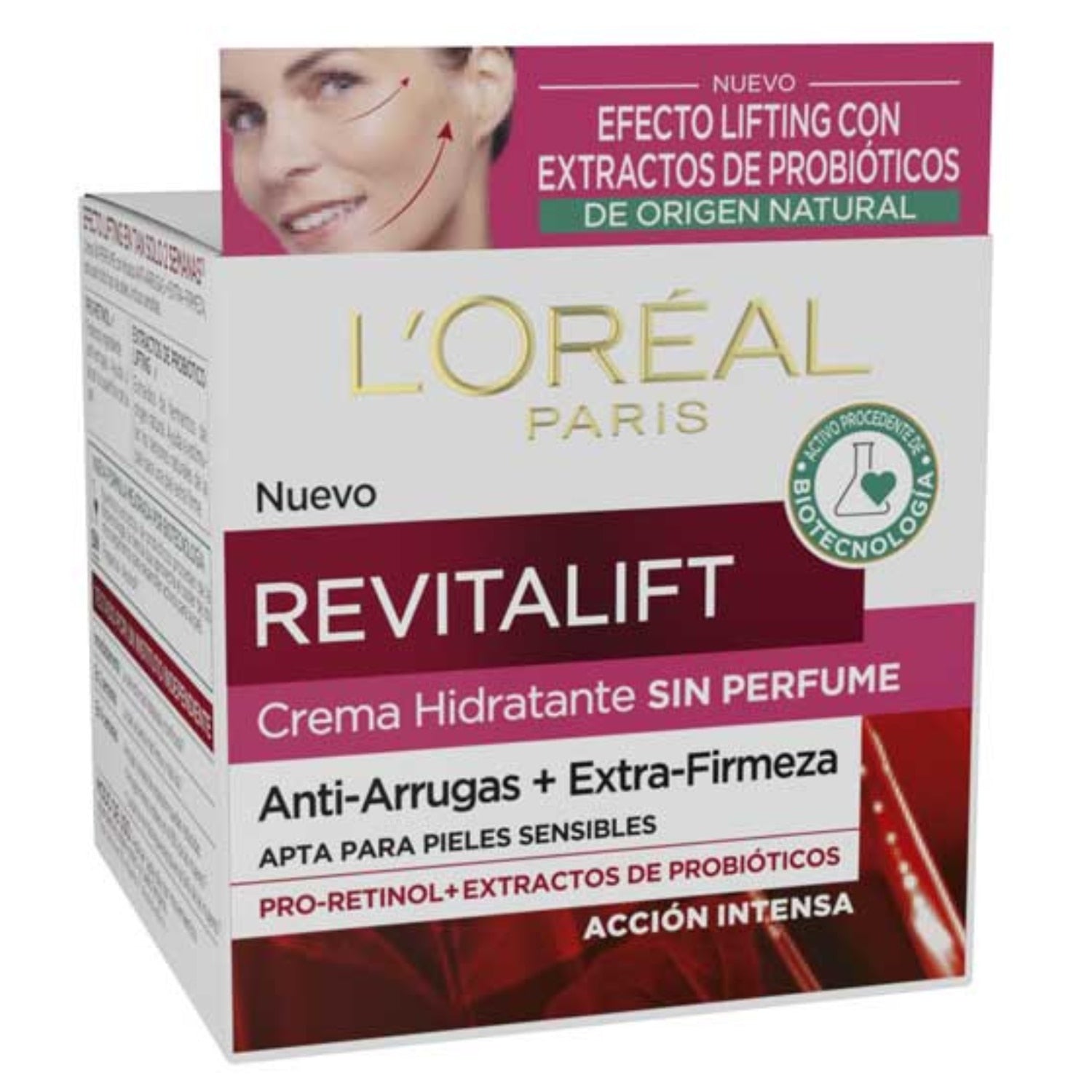 L'ORÉAL PARIS REVITALIFT SIN perfume piel sensible antiarrugas SPF15 50 ml