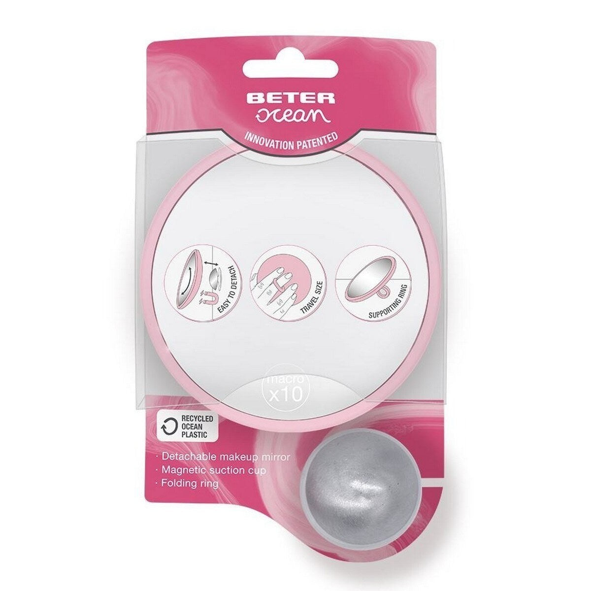 BETER Removable OCEAN MIRROR with magnetic suction cup x10 1 u