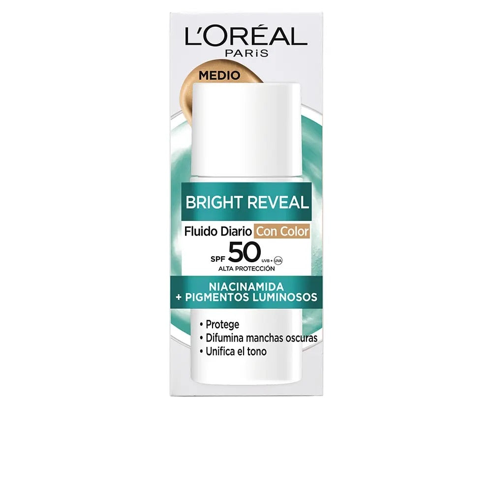 L'ORÉAL PARIS BRIGHT REVEAL Fluido Quotidiano con Niacinamide SPF50 #medio 50 ml