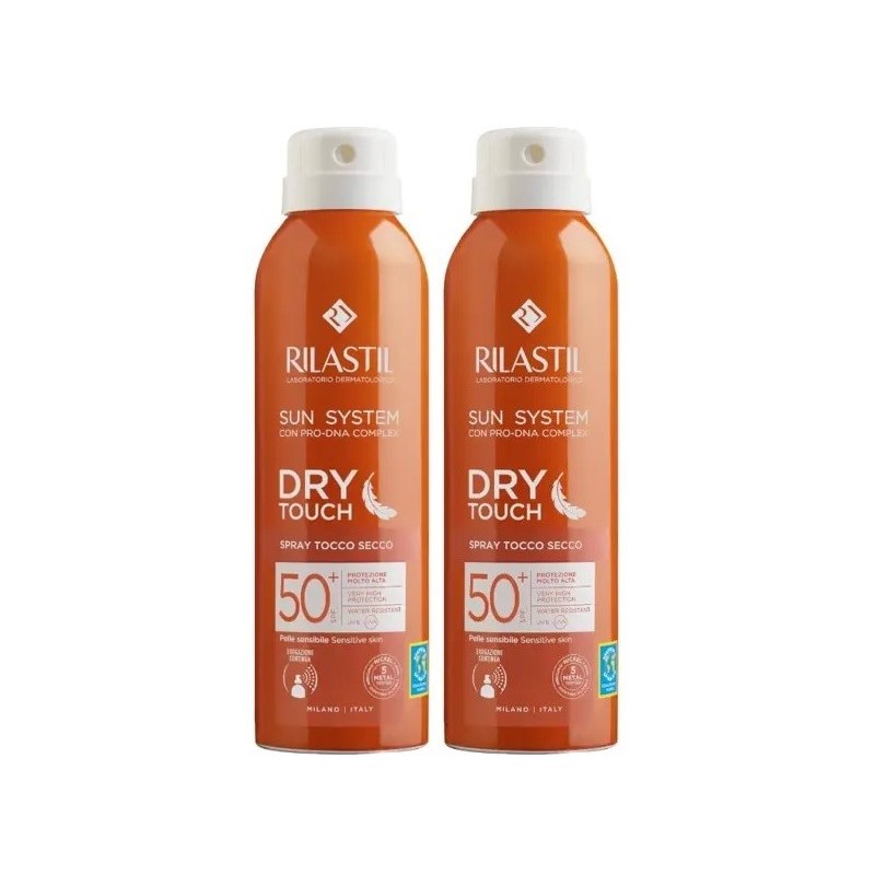 RILASTIL SUN SYSTEM SPF50+ spray trasparente dry touch confezione 2 x 200 ml