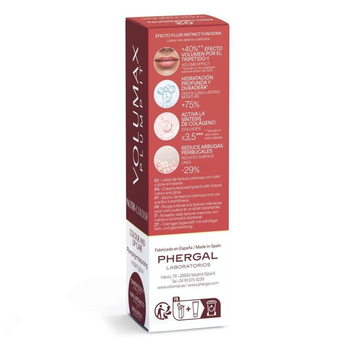VOLUMAX PLUMP IT NUTRI-COLOUR trattamento labbra anti-età #02-Red Obsession 4 gr