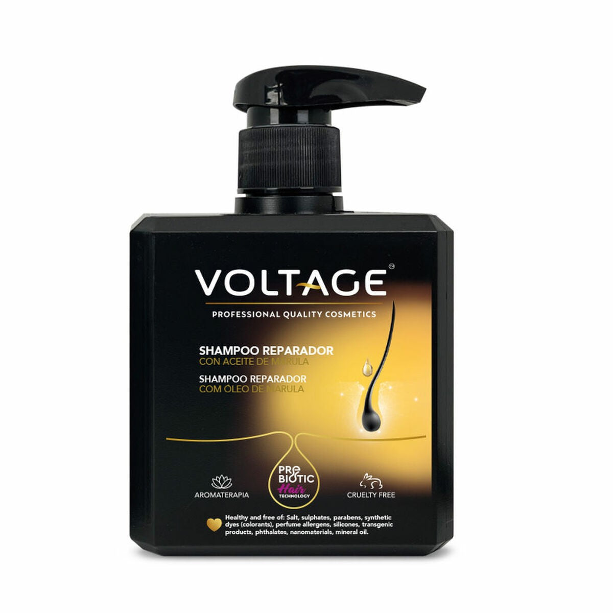 VOLTAGE COSMETICS PREBIOTIC HAIR TECHNOLOGY shampoo riparatore con olio di marula 500 ml
