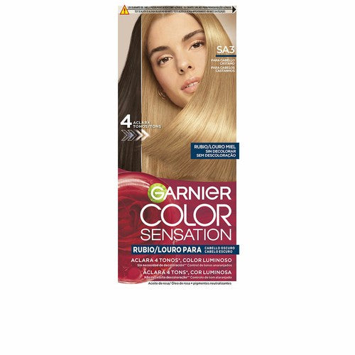 GARNIER COLOR SENSATION teinture blond lumineux sans décoloration pour cheveux foncés #Louro Miel 5 u