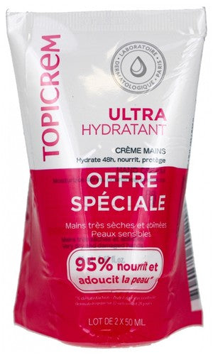 TOPICREM UH Crema Mani Ultra Idratante Confezione 2 x 50ml