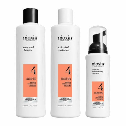 NIOXIN SYSTEM 4 - Kit - Traitement pour cheveux colorés très affinés 3 unités
