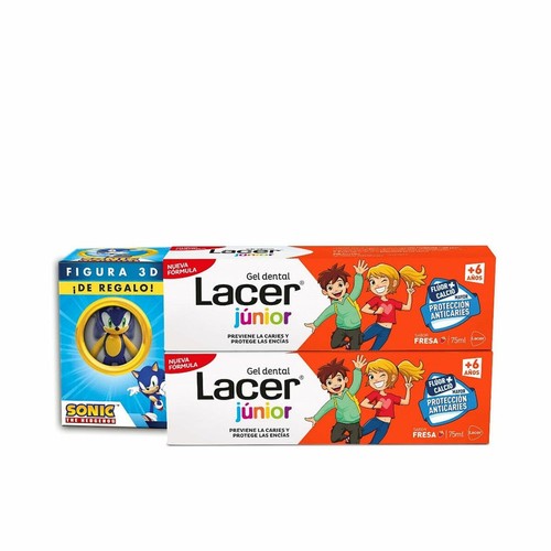 LACER JUNIOR gel dentifrice fraise duo + cadeau 2 x 75 ml 2 u