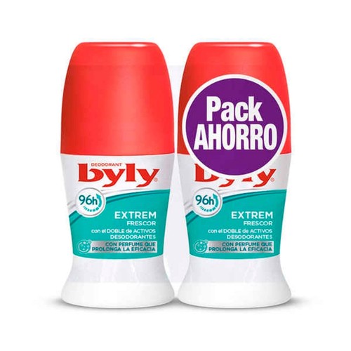 BYLY EXTREM FRAÎCHEUR DÉODORANT À BILLE 96H lot de 2 x 50 ml
