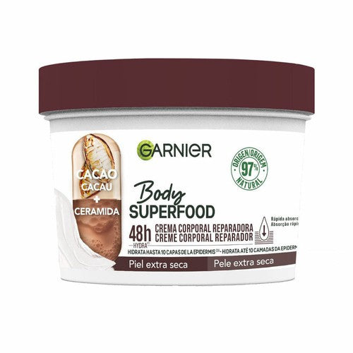 GARNIER BODY SUPERFOOD CACAO crème corps réparatrice peaux très sèches 380 ml