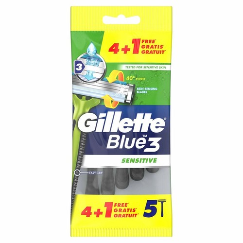 GILLETTE BLUE 3 SENSITIVE rasoirs jetables 5 unités
